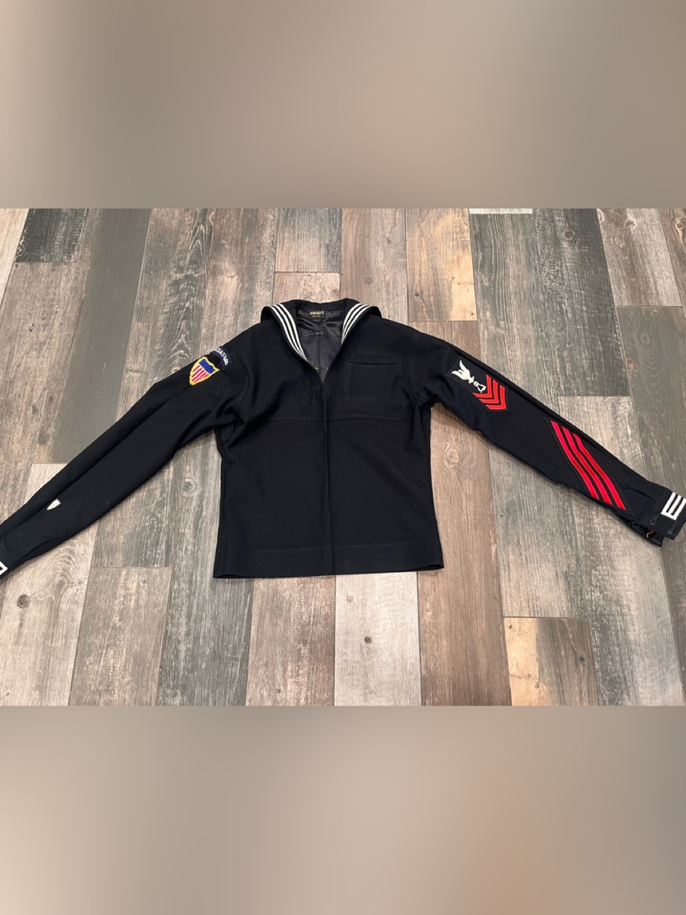 United States Coast Guard (USCG) Enlisted Service Dress Blue (SDB) Jumper. Histo